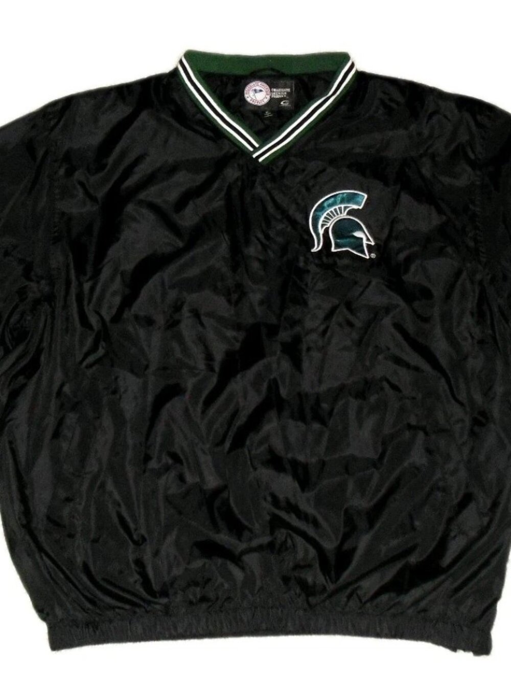 Michigan State Spartans Mens Wind Jacket Windbreaker Sz. Medium Black Color New